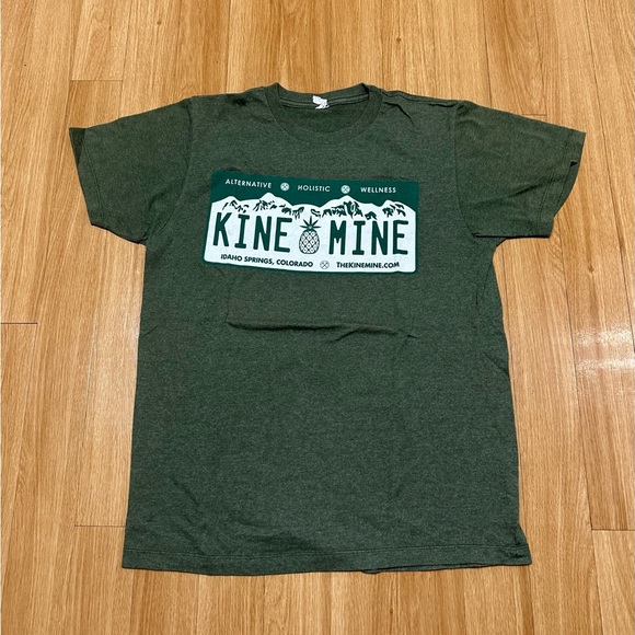 Men’s Size Small “Kine Mine” Alternative, Holistic, Wellness Graphic Tee - Olive - Picture 1 of 3